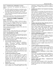 Instructions for Arizona Form 99T, ADOR10419 Arizona Exempt Organization Business Income Tax Return - Arizona, Page 6