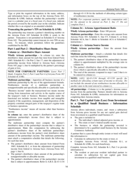 Instructions for Arizona Form 165, ADOR10343 Arizona Partnership Income Tax Return - Arizona, Page 14