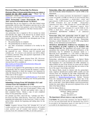 Instructions for Arizona Form 165, ADOR10343 Arizona Partnership Income Tax Return - Arizona, Page 2