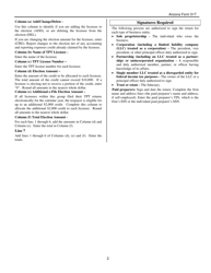 Instructions for Arizona Form 51T, ADOR10150 Transaction Privilege Tax Electionto Allocate Credit for Accounting and Reporting Expenses - Arizona, Page 2