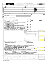 Document preview: Arizona Form 140PTC (ADOR10567) Property Tax Refund (Credit) Claim - Arizona