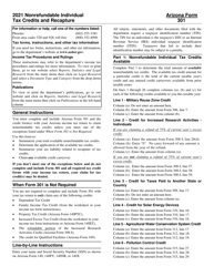 Instructions for Arizona Form 301, ADOR10127 Nonrefundable Individual Tax Credits and Recapture - Arizona