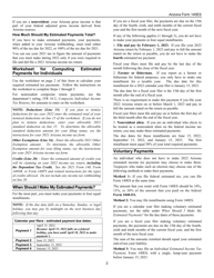 Instructions for Arizona Form 140ES, ADOR10575 Individual Estimated Income Tax Payment - Arizona, Page 2