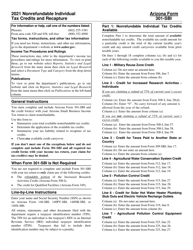 Instructions for Arizona Form 301-SBI, ADOR11405 Nonrefundable Individual Tax Credits and Recapture for Form 140-sbi, 140py-Sbi, 140nr-Sbi or 140x-Sbi - Arizona