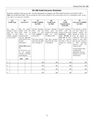 Instructions for Arizona Form 301-SBI, ADOR11405 Nonrefundable Individual Tax Credits and Recapture for Form 140-sbi, 140py-Sbi, 140nr-Sbi or 140x-Sbi - Arizona, Page 5