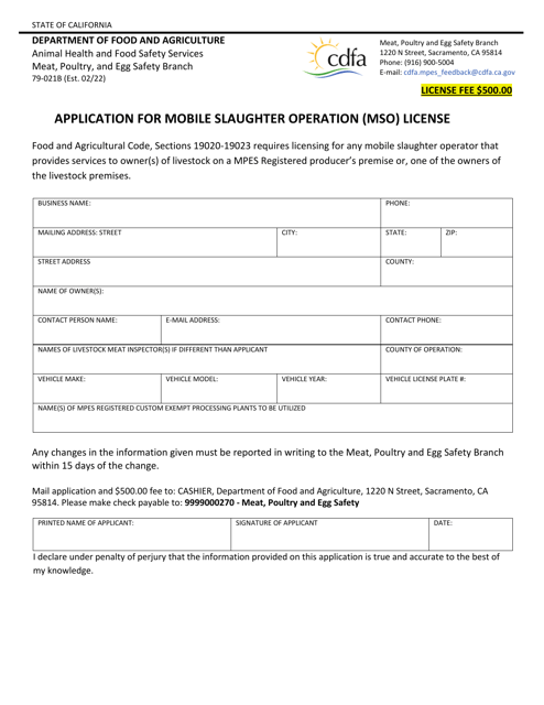 Form 79-021B  Printable Pdf