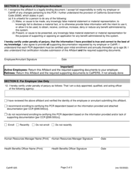 Form CALHR025 Affidavit of Parent-Child Relationship - California, Page 2