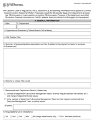 Form CALHR881 Cea Position Request - California, Page 17