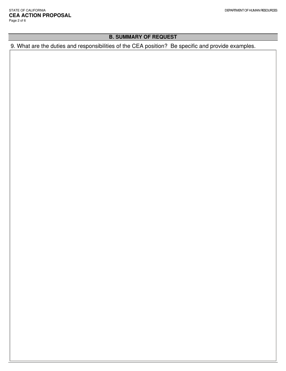 Form CALHR881 Cea Position Request - California, Page 18