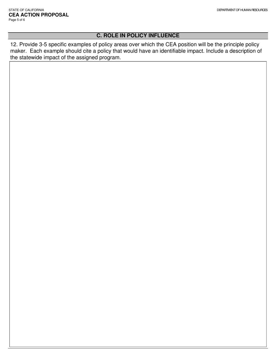 Form CALHR881 Cea Position Request - California, Page 21