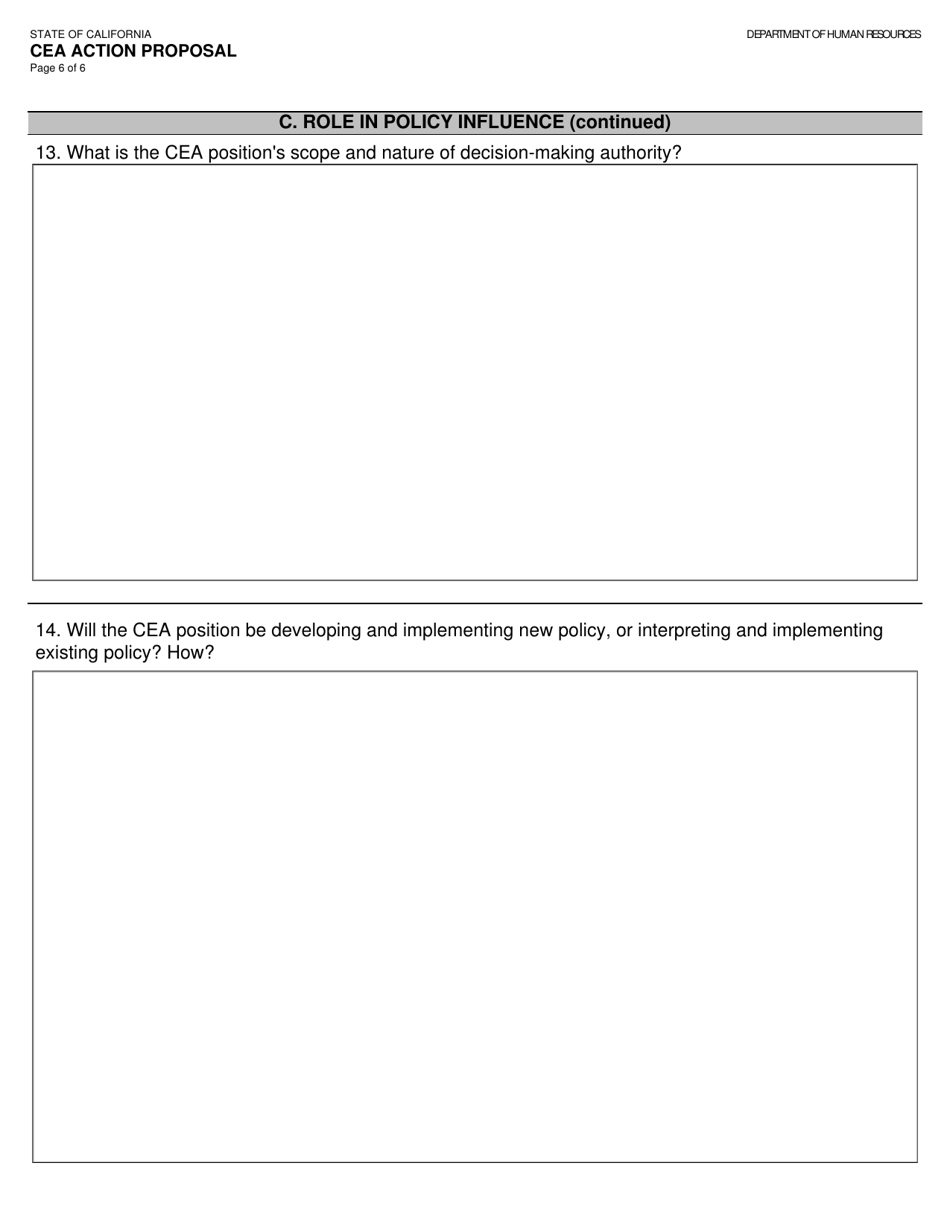 Form CALHR881 Cea Position Request - California, Page 22