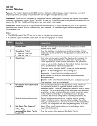ICS Form 202 Incident Objectives, Page 2