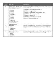 ICS Form 202 Incident Objectives, Page 3