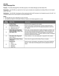 ICS Form 208 Safety Message/Plan, Page 2