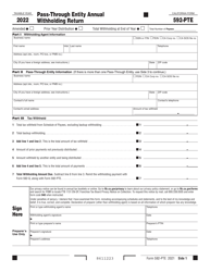 Form 592-PTE Pass-Through Entity Annual Withholding Return - California