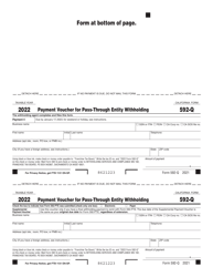Form 592-Q Payment Voucher for Pass-Through Entity Withholding - California, Page 2