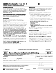Document preview: Form 593-V Payment Voucher for Real Estate Withholding - California, 2022