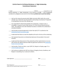 Document preview: Civil Air Patrol LT COL Richard Brinkman, Jr. Flight Scholarship Commitment Statement