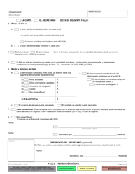 Formulario UD-110 Fallo - Retencion Ilicita - California (Spanish), Page 2