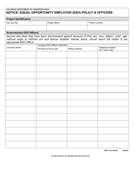 CDOT Form 0388 Notice: Equal Opportunity Employer (EEO) Policy &amp; Officers - Colorado, Page 2