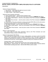 CDOT Form 0388 Notice: Equal Opportunity Employer (EEO) Policy &amp; Officers - Colorado, Page 3