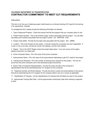 CDOT Form 1337 Contractor Commitment to Meet Ojt Requirements - Colorado, Page 2