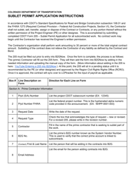 Instructions for CDOT Form 205 Sublet Permit Application - Colorado
