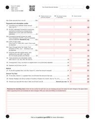 Form CT-1040X Amended Connecticut Income Tax Return for Individuals - Connecticut, Page 3