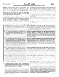 Form CT-1040X Amended Connecticut Income Tax Return for Individuals - Connecticut, Page 7
