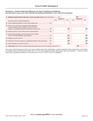 Form CT-6251 Connecticut Alternative Minimum Tax Return - Individuals - Connecticut, Page 3