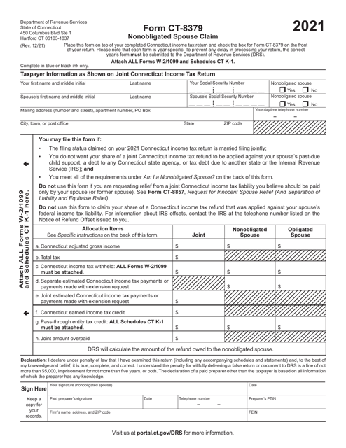 Form CT-8379 2021 Printable Pdf