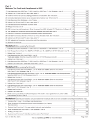Form CT-8801 Credit for Prior Year Connecticut Minimum Tax for Individuals, Trusts, and Estates - Connecticut, Page 2