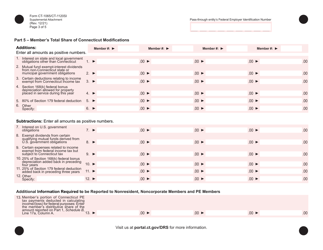 Form CT-1065 (CT-1120SI) Supplemental Attachment - Connecticut, Page 3