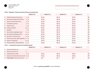 Form CT-1065 (CT-1120SI) Supplemental Attachment - Connecticut, Page 4