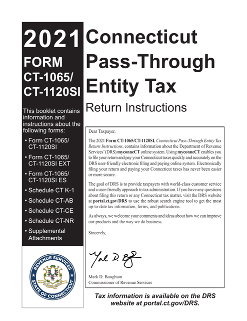 Form CT-1065, CT-1120SI 2021 Printable Pdf
