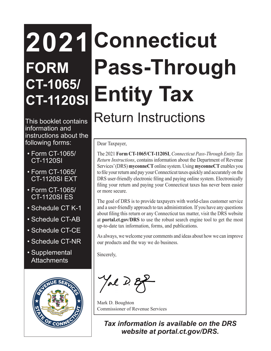 Download Instructions for Form CT1065, CT1120SI PDF, 2021