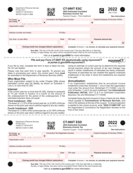 Form CT-990T ESA Estimated Unrelated Business Income Tax - Connecticut, Page 3
