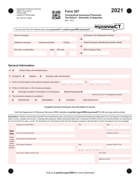 Form 207 2021 Printable Pdf