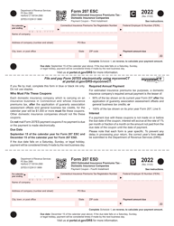 Form 207 ES Estimated Insurance Premiums Tax Payment Coupon - Domestic Insurance Companies - Connecticut, Page 3
