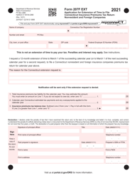Form 207F EXT &quot;Application for Extension of Time to File Connecticut Insurance Premiums Tax Return Nonresident and Foreign Companies&quot; - Connecticut