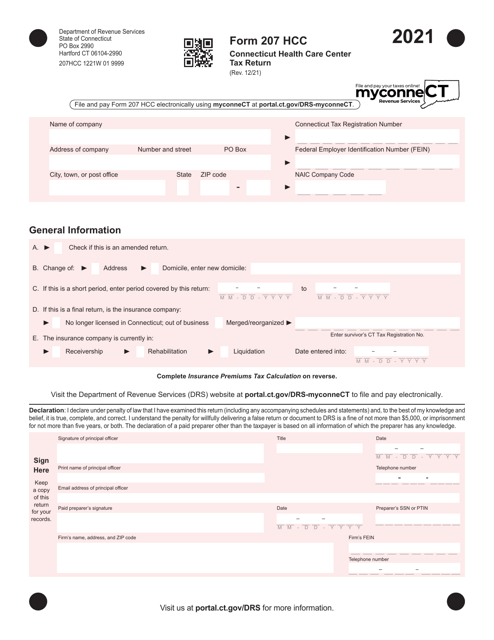 Form 207 HCC 2021 Printable Pdf