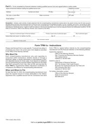 Form TPM-1A Supplemental Inflation Adjustment Certification of Compliance and Affidavit by Nonparticipating Manufacturer - Connecticut, Page 2