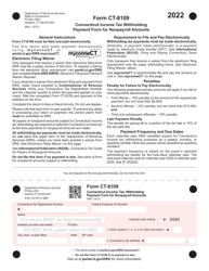 Form CT-8109 Connecticut Income Tax Withholding Payment Form for Nonpayroll Amounts - Connecticut