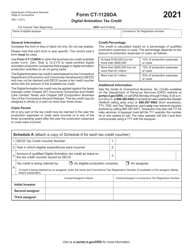 Form CT-1120DA Digital Animation Tax Credit - Connecticut