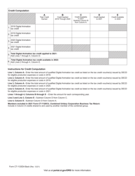 Form CT-1120DA Digital Animation Tax Credit - Connecticut, Page 2