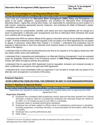 Alternative Work Arrangement Agreement (Awa) Form - Delaware, Page 2