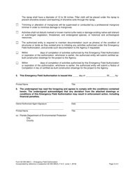 DEP Form 62-330.360(1) Emergency Field Authorization - Florida, Page 3