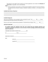 Application for Gas Fitter License - Arkansas, Page 2