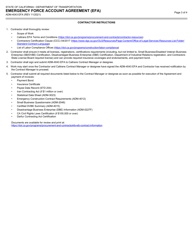 Form ADM-4043 EFA Emergency Force Account Agreement (Efa) - California, Page 3