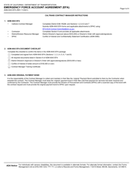 Form ADM-4043 EFA Emergency Force Account Agreement (Efa) - California, Page 4